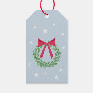 Winterkerstmis met Boog Retro geïnspireerd Cadeaulabel