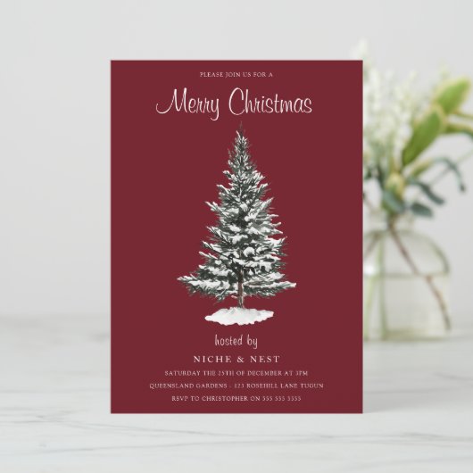 WinterKerstmis: Moderne winterfeest Kaart (Staand voorkant)