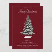 WinterKerstmis: Moderne winterfeest Kaart (Voorkant / Achterkant)