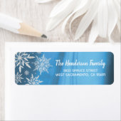 Winterkerstmis Snowflake Return-adres Etiket (Insitu)