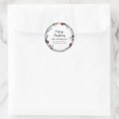 Winterkerstmis Wreatreturn Address Label (Tas)