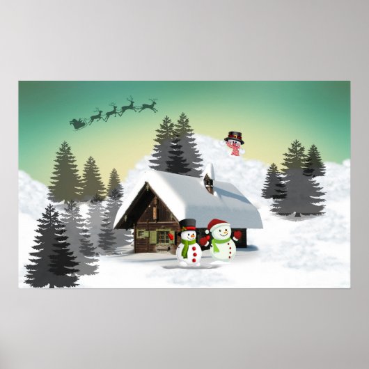 Winterkerstontwerp Poster (Voorkant)