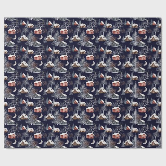 Winterkerstpatroon Cadeaupapier (Vlak)