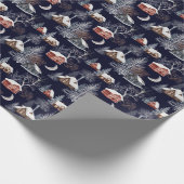 Winterkerstpatroon Cadeaupapier (Hoek)