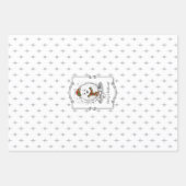Winterkerstpommeren (wit) Dog Scarf Snow Inpakpapier Vel (Voorkant 3)