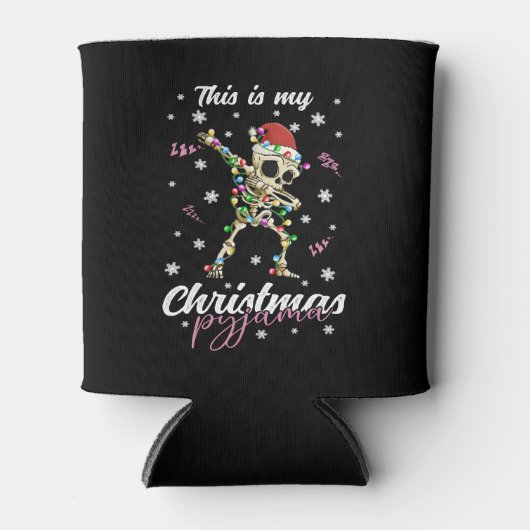 Winterkerstpyjama skelet blikjeskoeler (Voorkant)