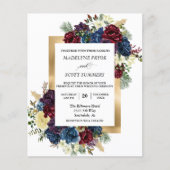 WinterkerstRoos Floral Weddenschap Waterverf Flyer (Voorkant)