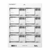 Winterkerstscène-cadeaulabels Etiket (Full Sheet)