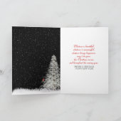 Winterkerstscène met JOY en duif Feestdagen Kaart (Binnen)