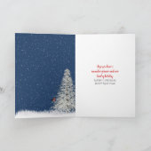 Winterkerstscène met JOY en duif Feestdagen Kaart (Binnen)