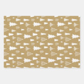 Winterkerstset van 3 inpakpapier vel (Voorkant 3)