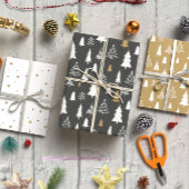 Winterkerstset van 3 inpakpapier vel