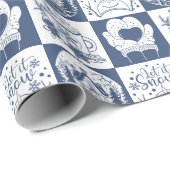 Winterkerstsneeuw Cadeaupapier (Rol Hoek)