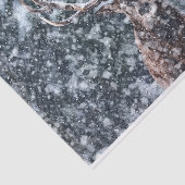 Winterkerstsneeuw Deer Tissuepapier (Detail)