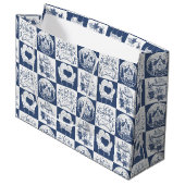 Winterkerstsneeuw Groot Cadeauzakje (Voorkant Gekanteld)