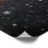 winterkerstsneeuw welkom trouwbord poster (Hoek)