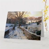 winterkerstsneeuwlandschap kaart (Gele Bloem)