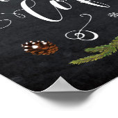 winterkerstthee en koffiegebaar bruiloft poster (Hoek)