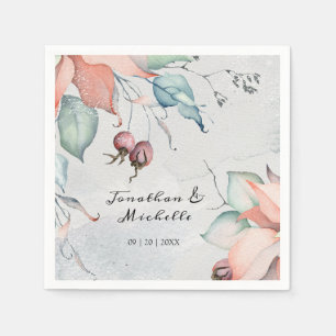 Winterkerstvakantie Waterverf bruiloft Servet