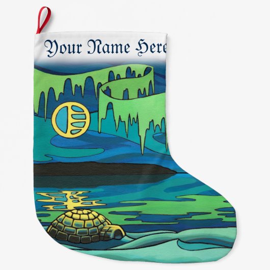 Winterkerstvoorraad - Aangepersonaliseerde voorraa Grote Kerstsok (Voorkant)