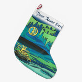 Winterkerstvoorraad - Aangepersonaliseerde voorraa Grote Kerstsok (Voorkant (Hangend))