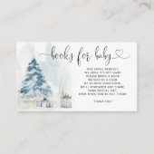 Winterkerstwintersneeuwboeken voor baby informatiekaartje (Voorkant)