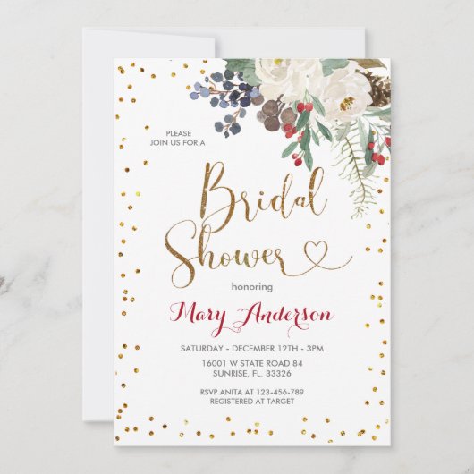 Winterkerstwitte Vrijgezellenfeest Kaart (Voorkant)