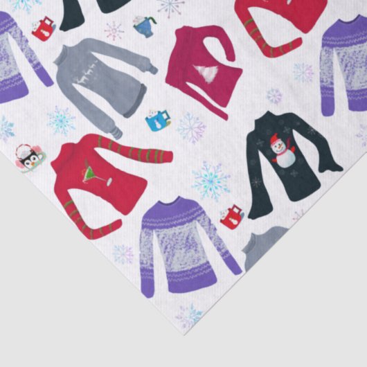 Winterkerstzweet en warme chocolade tissuepapier (Detail)