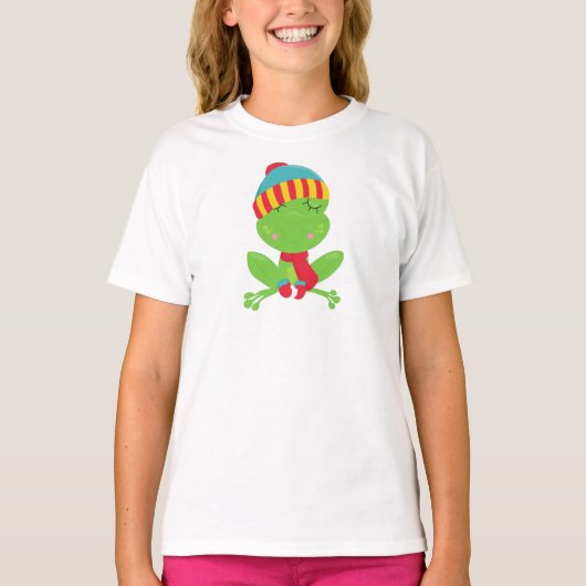 Winterkikker, kikker, groene kikker, Pet, karf T-shirt (Voorkant)