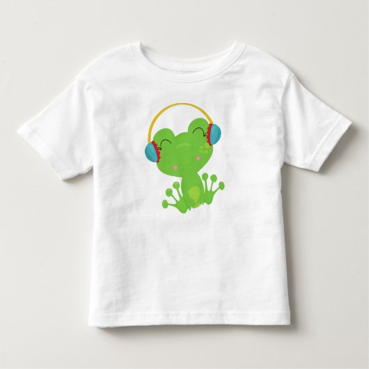 Winterkikker, stekker, groene kikker, oorsnufjes kinder shirts (Voorkant)
