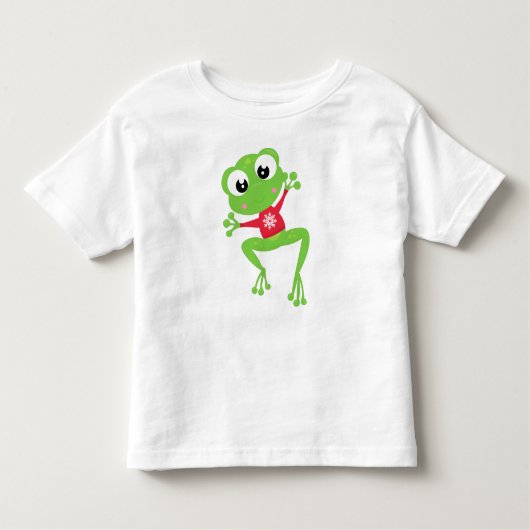 Winterkikker, stekker, groene kikker, zweet kinder shirts (Voorkant)