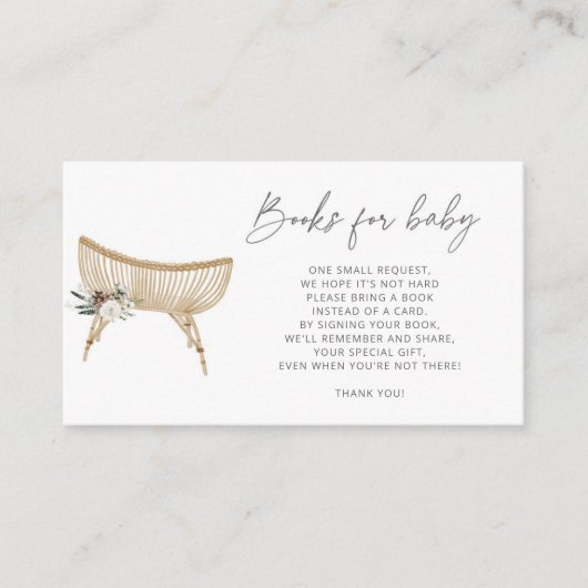 Winterkinderboekjes voor het baby-kaartje informatiekaartje (Voorkant)