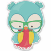 Winterkippen, haipster, kippen met bril, karf sticker (Voorkant)