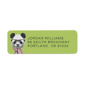 Winterklaar Panda Beer | Jouw namen toevoegen Etiket (Voorkant)