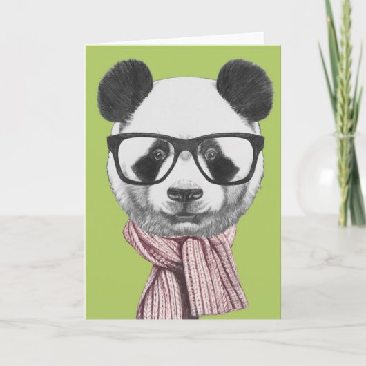 Winterklaar Pandabeer Kaart (Voorkant)