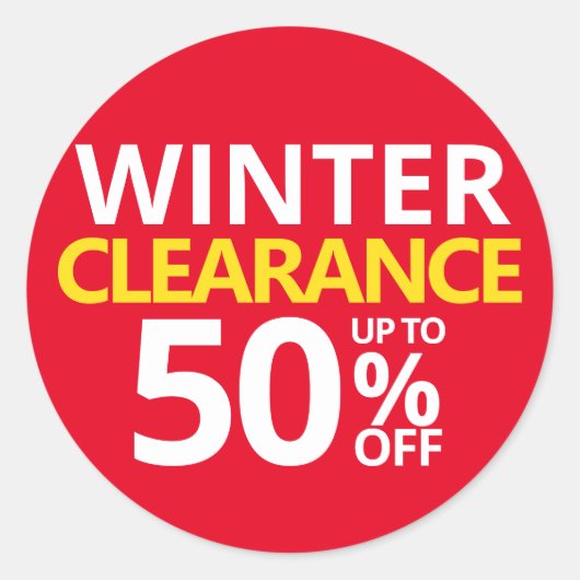Winterklaring 50% OFF FITY Small Business Ronde Sticker (Voorkant)