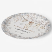 Winterkleding Baby Koud Buiten Baby shower Papieren Bordje (Gekanteld)