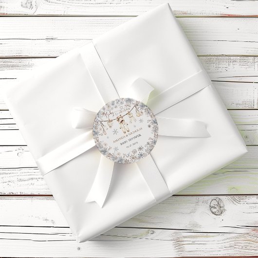 Winterkleding Baby Koud Buiten Baby shower Ronde Sticker