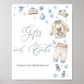 Winterkleding Baby shower Cadeau Boek Poster (Voorkant)