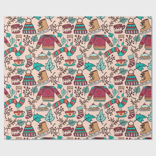 Winterkleding Cadeaupapier (Vlak)