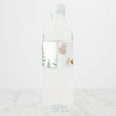 Winterkleding Het is koud buiten Baby shower Waterfles Etiket (Achterkant)