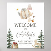 Winterkleding Het is koud buiten Welkom Poster (Voorkant)