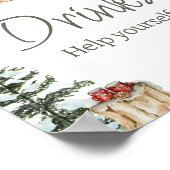 Winterkleding is koud buiten Baby shower Drinken Poster (Hoek)