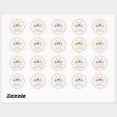 winterkleding Kerst Baby shower Ronde Sticker (Vel)