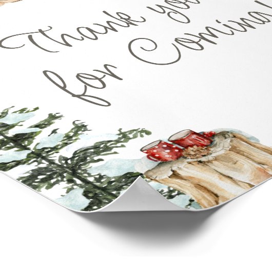 Winterkleding Koud Buiten Bedankt voor je komst Poster (Hoek)