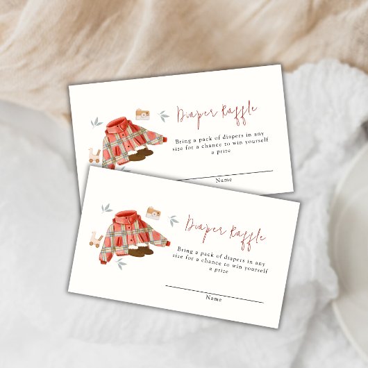 Winterkleding Speelgoed Baby shower Luier Raffle Informatiekaartje