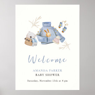 Winterkleding Speelgoed Meisje Baby shower Welkoms Poster