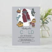 Winterkleding Uitnodiging (Staand voorkant)