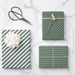 Winterkleuren Inpakpapier Plat Vel Set 6