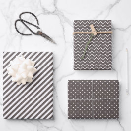 Winterkleuren Inpakpapier Plat Vel Set 8